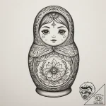 Matryoshka doll (is there, but can be a set),… – tattoo sketch (№1754672138_0, 08.08.2025 16:55) — tattoovalue.net