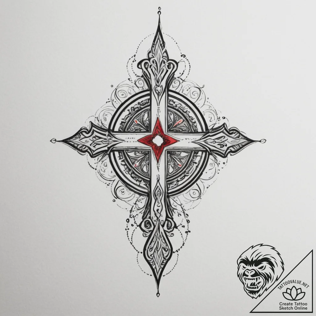Elements (symbols), concept art for tattoo, b... - tattoo sketch (№1754672932_0, 08.08.2025 17:08) — tattoovalue.net