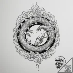 Tattoo sketch a stylized “bridge” that connec… – tattoo sketch (№1754673330_0, 08.08.2025 17:15) — tattoovalue.net