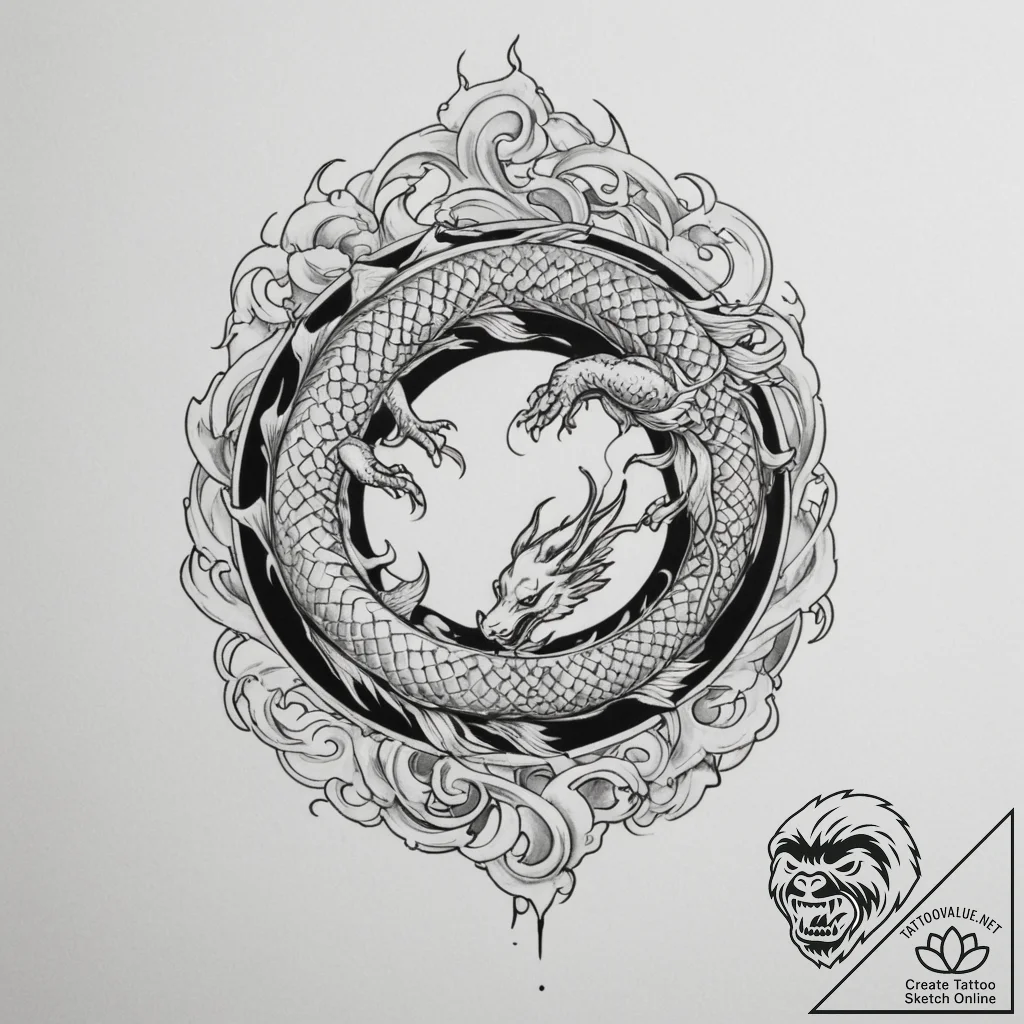 Tattoo sketch a stylized "bridge" that connec... - tattoo sketch (№1754673330_0, 08.08.2025 17:15) — tattoovalue.net