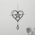 Tattoo design a tiny heart or star on the ank… – tattoo sketch (№1754674519_0, 08.08.2025 17:35) — tattoovalue.net