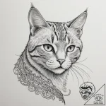 A close-up of a cat’s whiskers., artistic tat… – tattoo sketch (№1754675707_0, 08.08.2025 17:55) — tattoovalue.net
