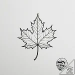 Maple leaf, tattoo drawing outline, on a clea… – tattoo sketch (№1754676111_0, 08.08.2025 18:01) — tattoovalue.net