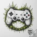 Tattoo design a game controller merging with… – tattoo sketch (№1754676710_0, 08.08.2025 18:11) — tattoovalue.net