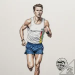 A portrait of a marathon runner crossing the… – tattoo sketch (№1754678311_0, 08.08.2025 18:38) — tattoovalue.net