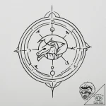 Tattoo sketch a zodiac glyph with a light, ai… – tattoo sketch (№1754679518_0, 08.08.2025 18:58) — tattoovalue.net