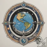 A view of the earth from the international sp… – tattoo sketch (№1754680738_0, 08.08.2025 19:18) — tattoovalue.net