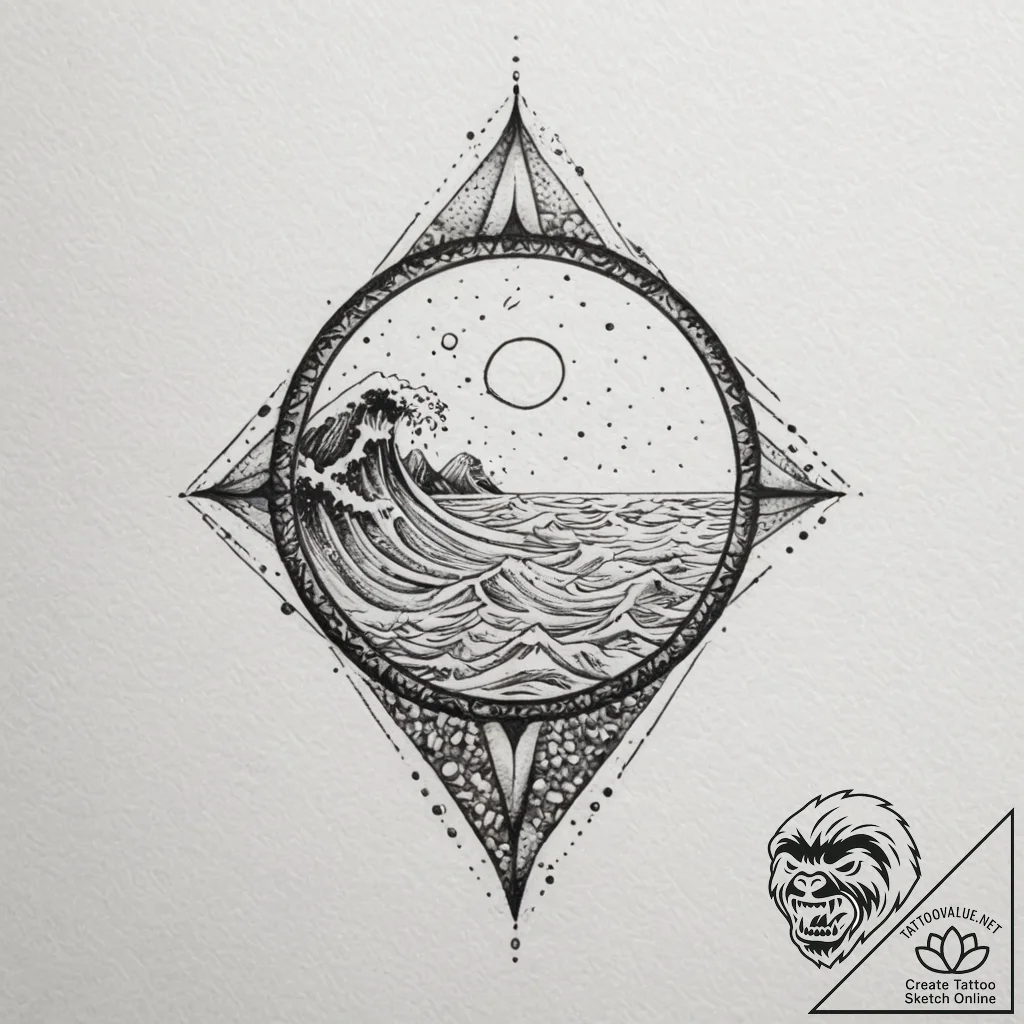 Tattoo design a stylized "pause" symbol trans... - tattoo sketch (№1754681338_0, 08.08.2025 19:28) — tattoovalue.net
