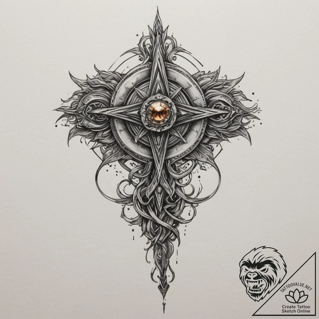 Tattoo design a tiny, sparkling comet., conce... - tattoo sketch (№1754681937_0, 08.08.2025 19:38) — tattoovalue.net