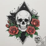 A vast, star-filled night sky over the utah d… – tattoo sketch (№1754682338_0, 08.08.2025 19:45) — tattoovalue.net