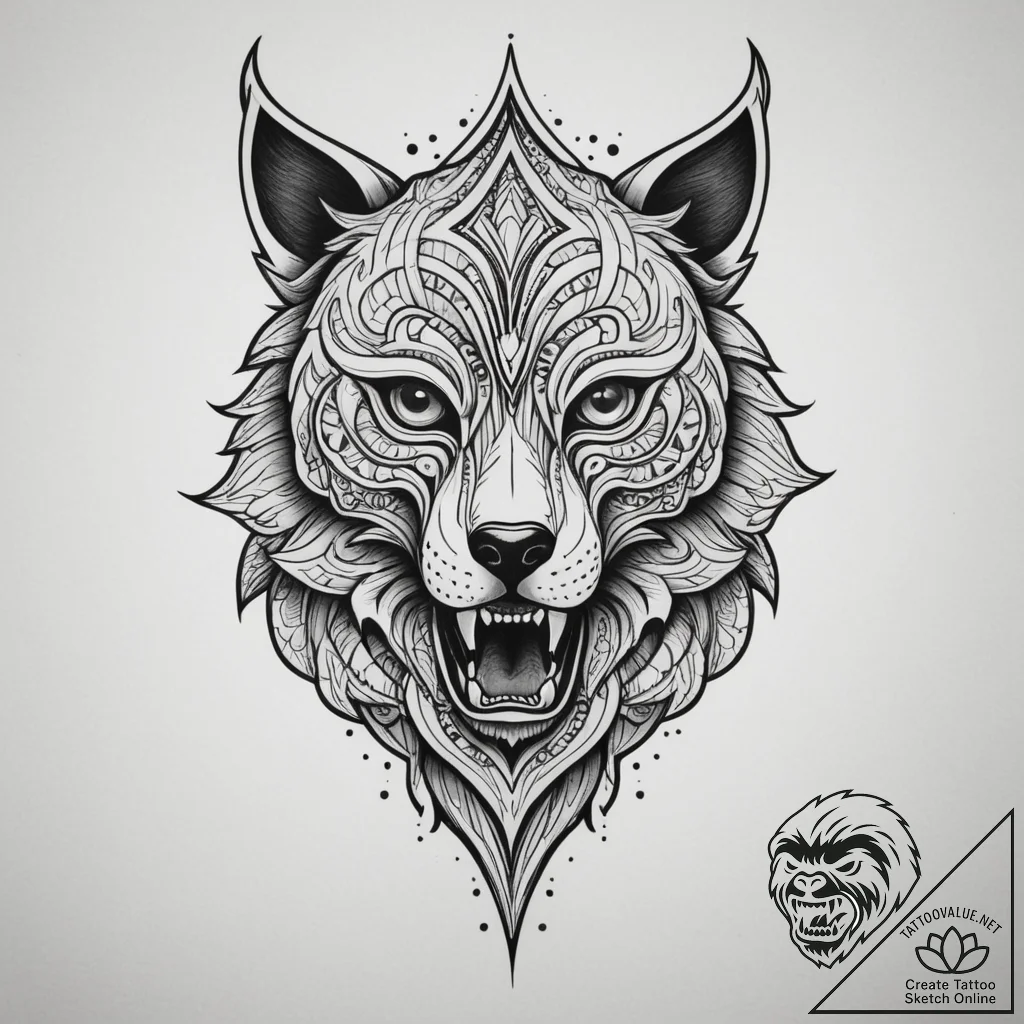 Haida (patterns), tattoo line art, black and... - tattoo sketch (№1754684946_0, 08.08.2025 20:29) — tattoovalue.net