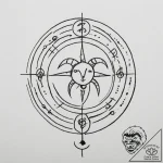 Tattoo sketch a zodiac glyph with a small, pe… – tattoo sketch (№1754685349_0, 08.08.2025 20:35) — tattoovalue.net
