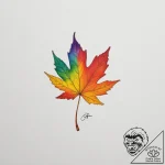 Tattoo design a single, falling autumn leaf w… – tattoo sketch (№1754686553_0, 08.08.2025 20:55) — tattoovalue.net