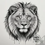 Tattoo sketch a powerful image of a lion and… – tattoo sketch (№1754687360_0, 08.08.2025 21:09) — tattoovalue.net