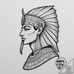 Tattoo design an ancient egyptian warrior’s p… – tattoo sketch (№1754687770_0, 08.08.2025 21:16) — tattoovalue.net