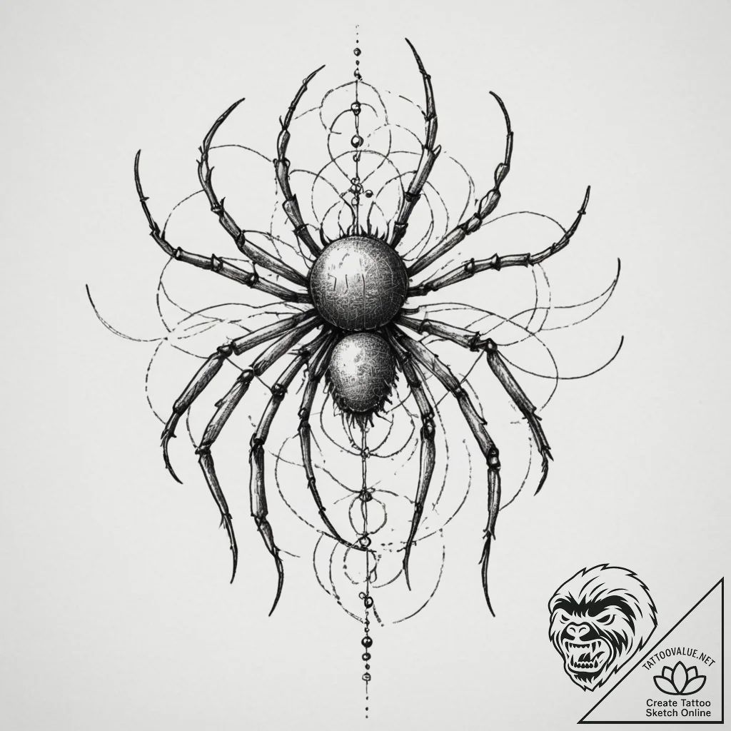 Bacteriophage, tattoo drawing outline, black... - tattoo sketch (№1754690167_0, 08.08.2025 21:56) — tattoovalue.net