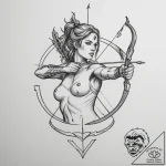 Tattoo sketch a sagittarius archer, with jupi… – tattoo sketch (№1754691367_0, 08.08.2025 22:16) — tattoovalue.net