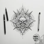р“сђсѓрїрїр° 15: symbolic objects & tools (рў… – tattoo sketch (№1754691763_0, 08.08.2025 22:22) — tattoovalue.net