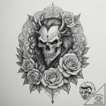 Tattoo sketch a mythical warrior riding a pow… – tattoo sketch (№1754691962_0, 08.08.2025 22:26) — tattoovalue.net