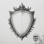 Shield, concept art for tattoo, soft whip sha… – tattoo sketch (№1754692360_0, 08.08.2025 22:32) — tattoovalue.net