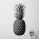 A close-up of the texture of a pineapple’s sk… – tattoo sketch (№1754694967_0, 08.08.2025 23:16) — tattoovalue.net