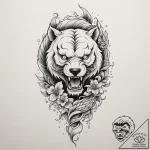 Bear’s paw, artistic tattoo sketch, on a clea… – tattoo sketch (№1754695759_0, 08.08.2025 23:29) — tattoovalue.net
