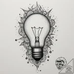 Tattoo sketch a lightbulb on one, a ‘light sw… – tattoo sketch (№1754697944_0, 09.08.2025 00:05) — tattoovalue.net