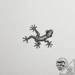 A close-up of a gecko’s foot on a glass surfa… – tattoo sketch (№1754700315_0, 09.08.2025 00:45) — tattoovalue.net