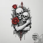 Tattoo design a silhouette of a father figure… – tattoo sketch (№1754700710_0, 09.08.2025 00:51) — tattoovalue.net