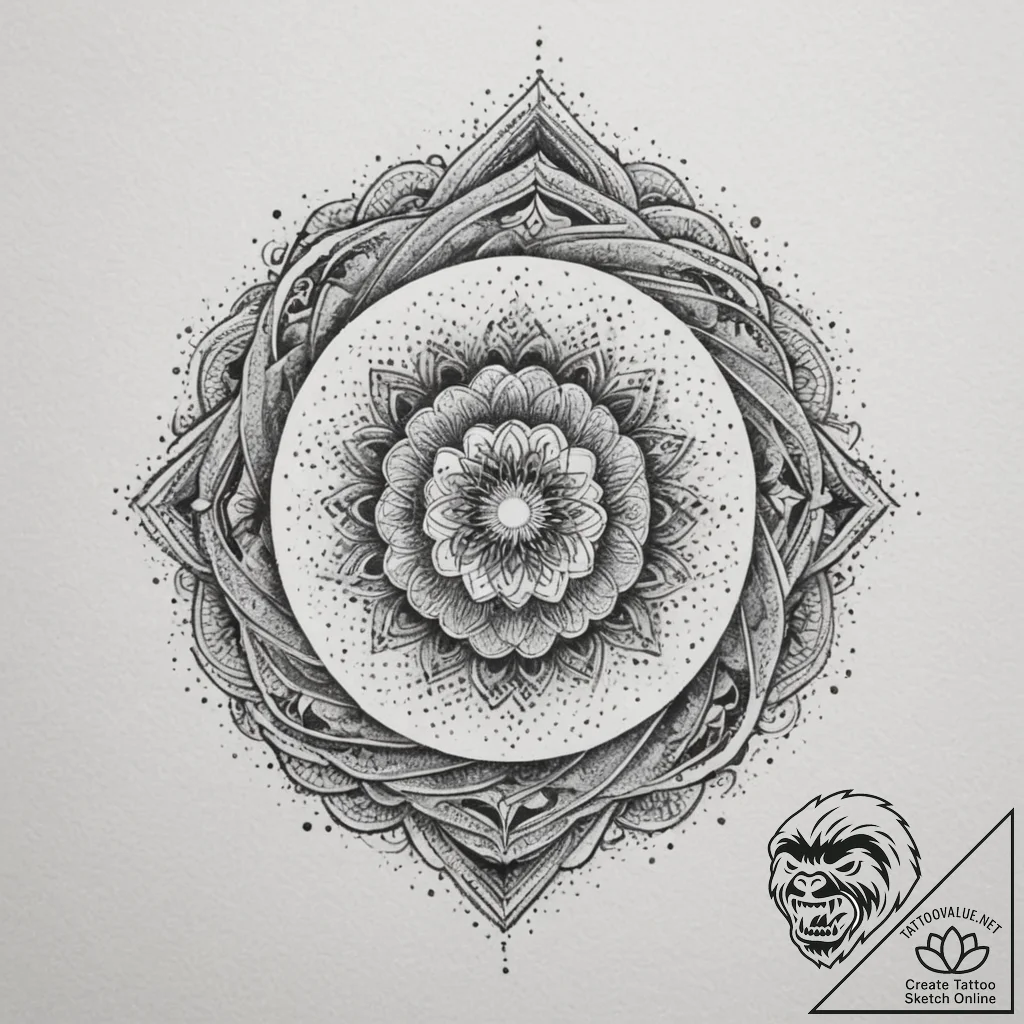 Tattoo design a swirling vortex of energy con... - tattoo sketch (№1754700908_0, 09.08.2025 00:55) — tattoovalue.net