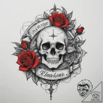 Tattoo design a delicate word on the back of… – tattoo sketch (№1754702690_0, 09.08.2025 01:24) — tattoovalue.net