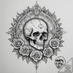 Tattoo design the zodiac symbol surrounded by… – tattoo sketch (№1754703873_0, 09.08.2025 01:44) — tattoovalue.net