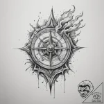 Tattoo design a laser beam cutting through a… – tattoo sketch (№1754705058_0, 09.08.2025 02:04) — tattoovalue.net