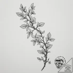Tattoo sketch a delicate vine wrapping around… – tattoo sketch (№1754705854_0, 09.08.2025 02:17) — tattoovalue.net