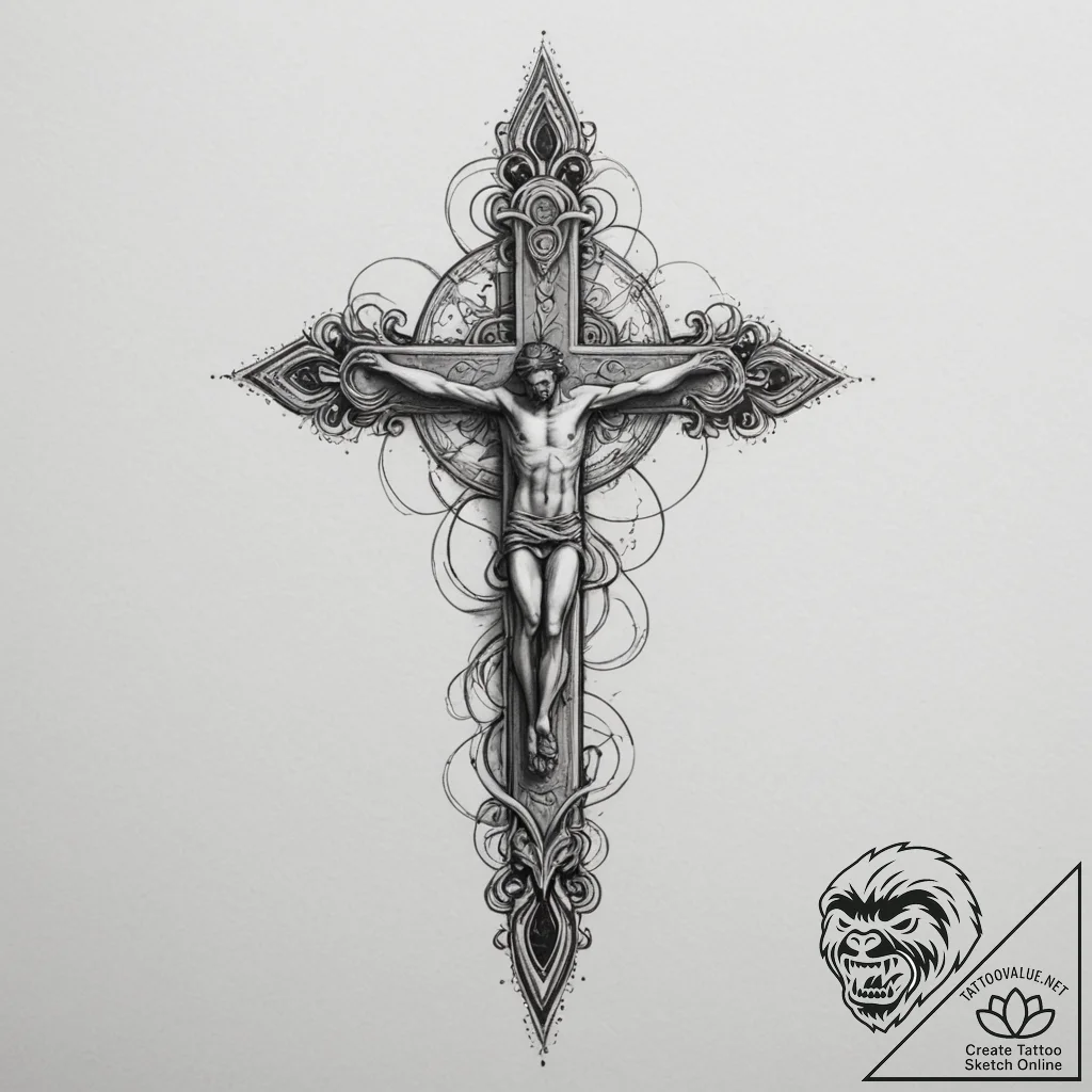 Tattoo sketch a minimalist human figure creat... - tattoo sketch (№1754706446_0, 09.08.2025 02:27) — tattoovalue.net