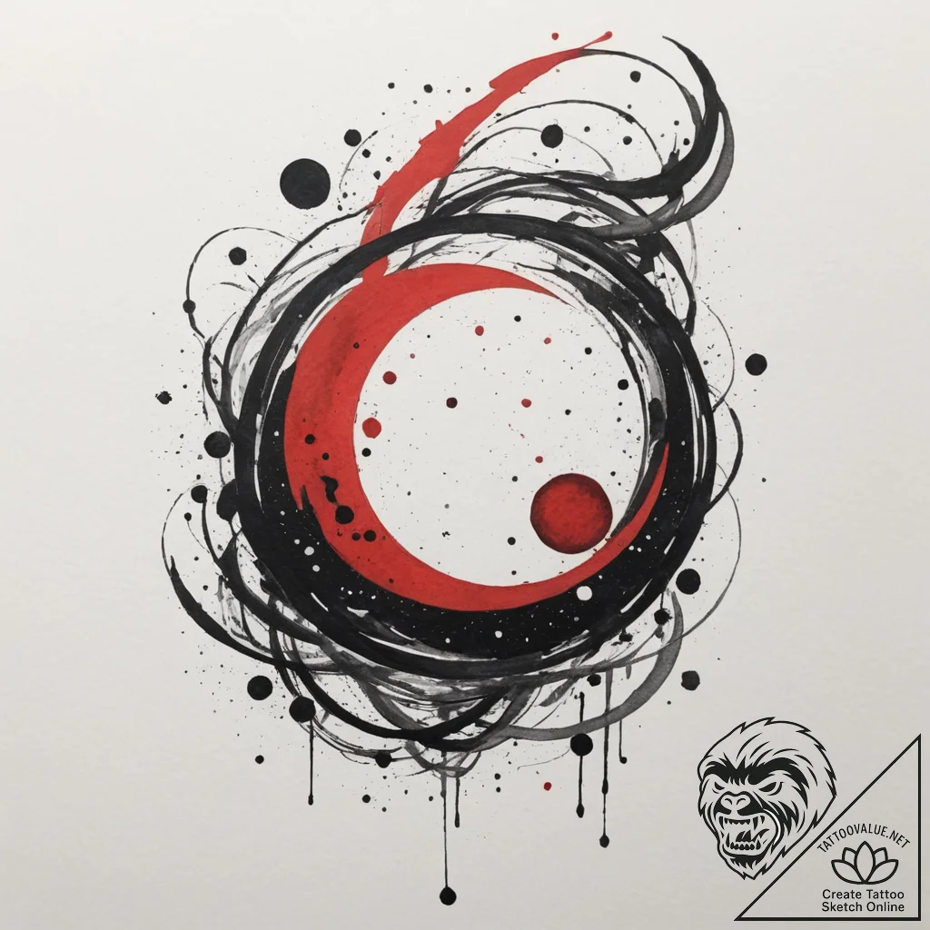 Tattoo sketch an abstract portrayal of the ru... - tattoo sketch (№1754706644_0, 09.08.2025 02:30) — tattoovalue.net