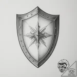 Shield – tattoo sketch (№1754706841_0, 09.08.2025 02:34) — tattoovalue.net