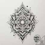 Tattoo sketch a geometric design that complet… – tattoo sketch (№1754708026_0, 09.08.2025 02:53) — tattoovalue.net