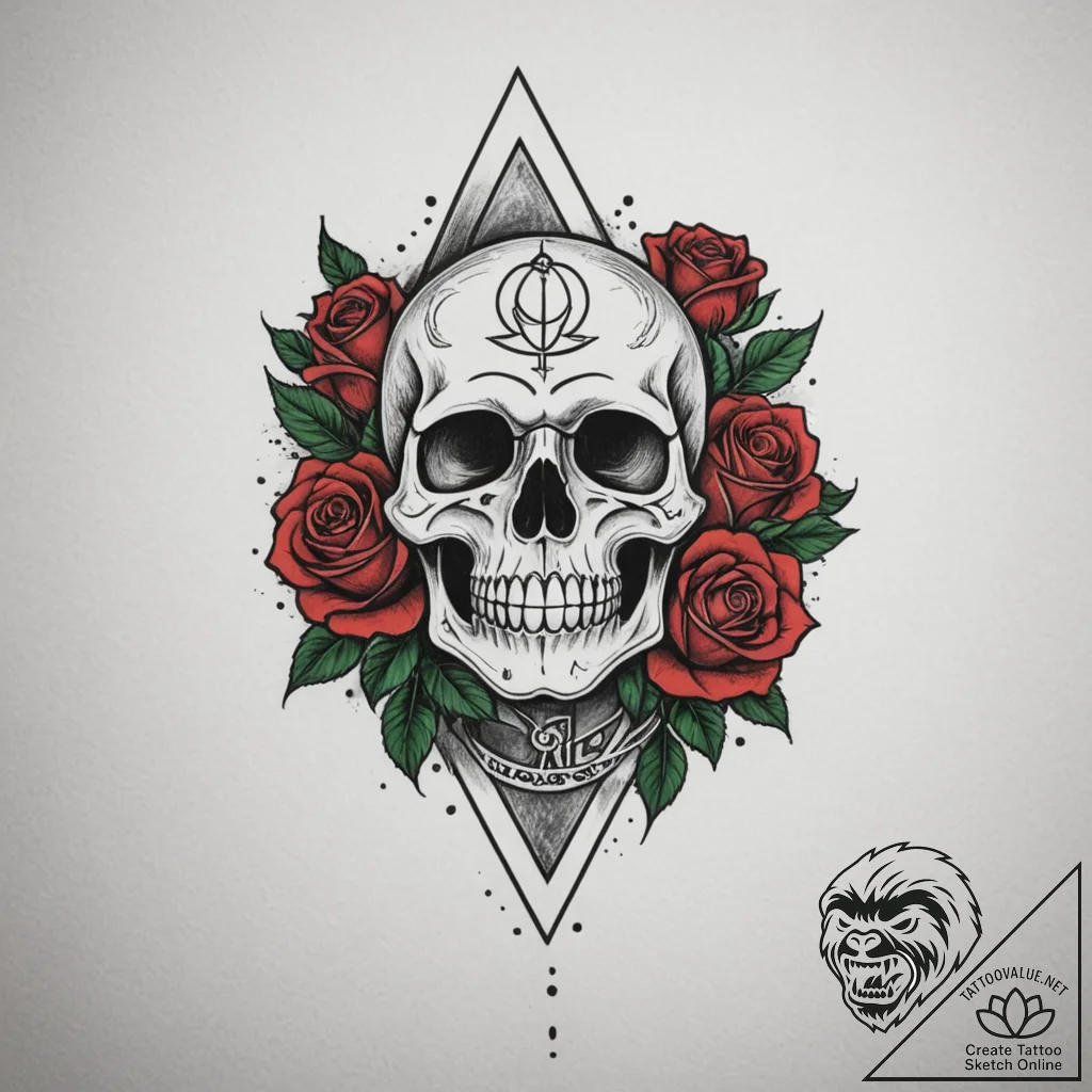 Tattoo sketch a triumphant flag waving on a d... - tattoo sketch (№1754708421_0, 09.08.2025 03:00) — tattoovalue.net