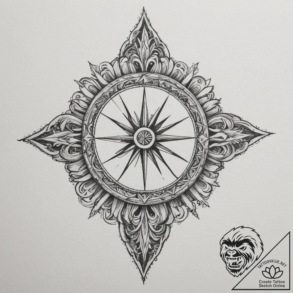 51. tattoo design: a neo-traditional style ru... - tattoo sketch (№1754708619_0, 09.08.2025 03:03) — tattoovalue.net