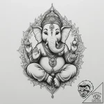 Ganesha – tattoo sketch (№1754709210_0, 09.08.2025 03:13) — tattoovalue.net