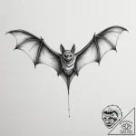 Bat – tattoo sketch (№1754709406_0, 09.08.2025 03:16) — tattoovalue.net