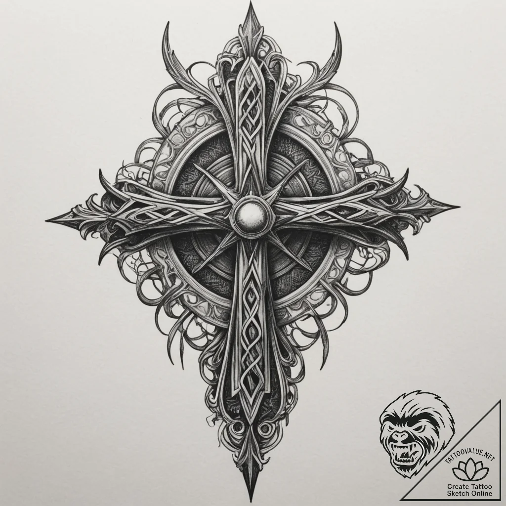 61. tattoo sketch: the rune "chernobog," rend... - tattoo sketch (№1754710790_0, 09.08.2025 03:39) — tattoovalue.net