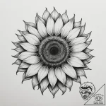 Tattoo sketch a sunflower with an eye at its… – tattoo sketch (№1754711580_0, 09.08.2025 03:53) — tattoovalue.net
