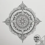 Tattoo sketch a subtle ‘mandala’ fragment tha… – tattoo sketch (№1754712368_0, 09.08.2025 04:06) — tattoovalue.net