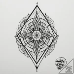 Tattoo design a stylized capture card with da… – tattoo sketch (№1754712763_0, 09.08.2025 04:12) — tattoovalue.net