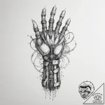 Tattoo sketch a cybernetic arm with intricate… – tattoo sketch (№1754713353_0, 09.08.2025 04:22) — tattoovalue.net