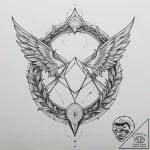 Tattoo sketch gemini’s twin glyphs intertwine… – tattoo sketch (№1754714733_0, 09.08.2025 04:45) — tattoovalue.net