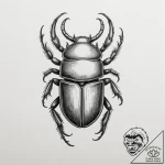 Scarab – tattoo sketch (№1754717099_0, 09.08.2025 05:24) — tattoovalue.net