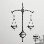 Tattoo sketch libra’s scales turning into a f… – tattoo sketch (№1754717691_0, 09.08.2025 05:34) — tattoovalue.net
